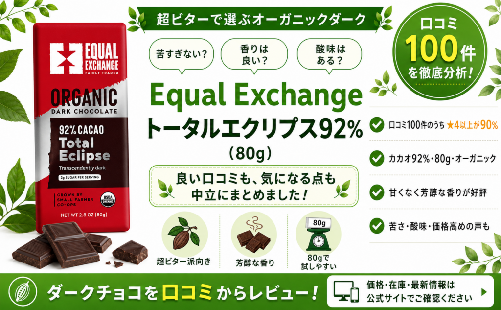 Equal Exchange トータルエクリプス92%の口コミレビュー