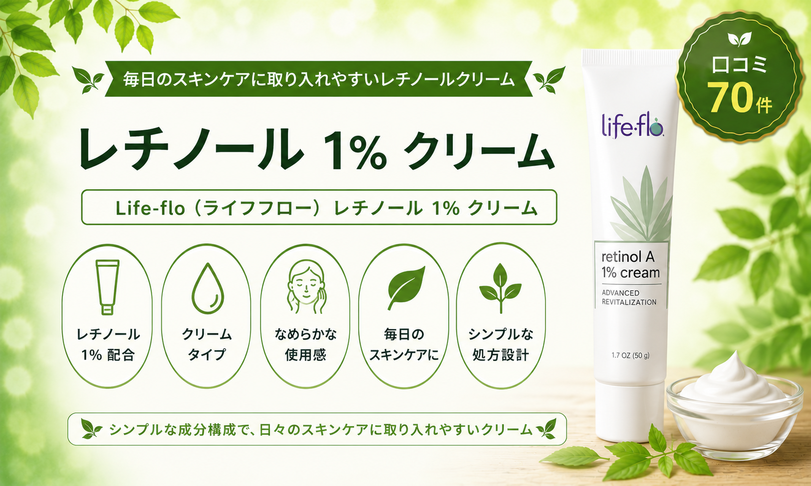 Life-Flo レチノールA 1％クリームの口コミ・使用感レビュー
