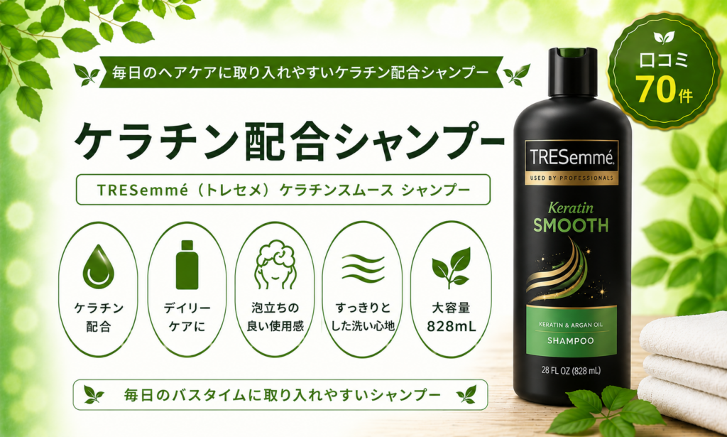 TRESemmé ケラチンスムース シャンプーの口コミ・使用感レビュー